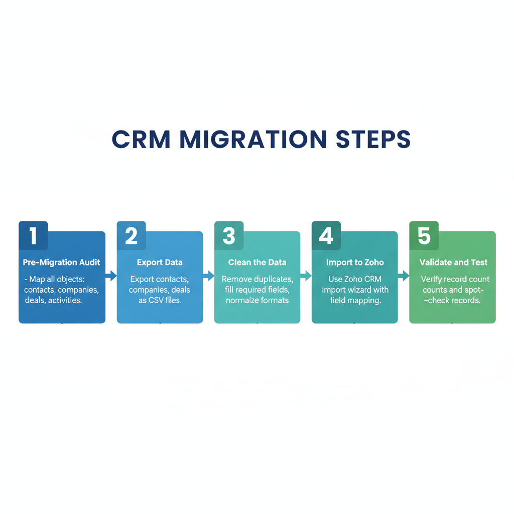 migrate hubspot to zoho crm steps