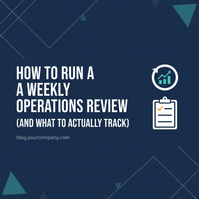 How to Run a Weekly Operations Review (And What to Actually Track)