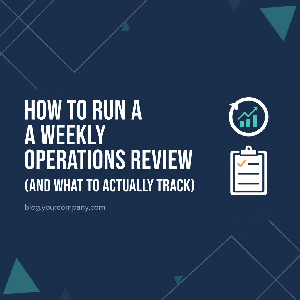 How to Run a Weekly Operations Review (And What to Actually Track)