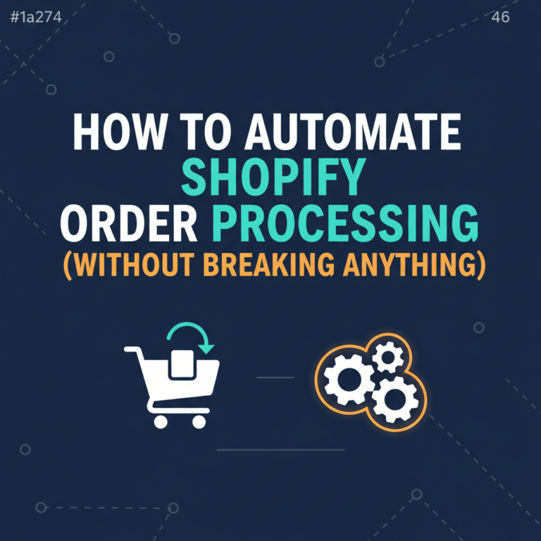 How to Automate Shopify Order Processing (Without Breaking Anything)