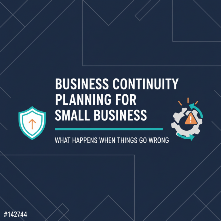 Business Continuity Planning for Small Business: What Happens When Things Go Wrong