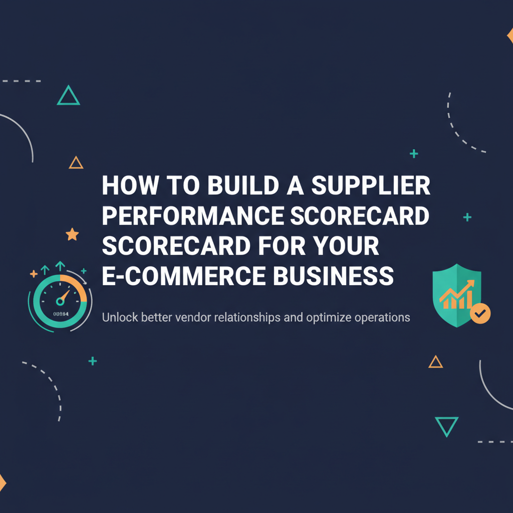 How to Build a Supplier Performance Scorecard for Your E-commerce Business
