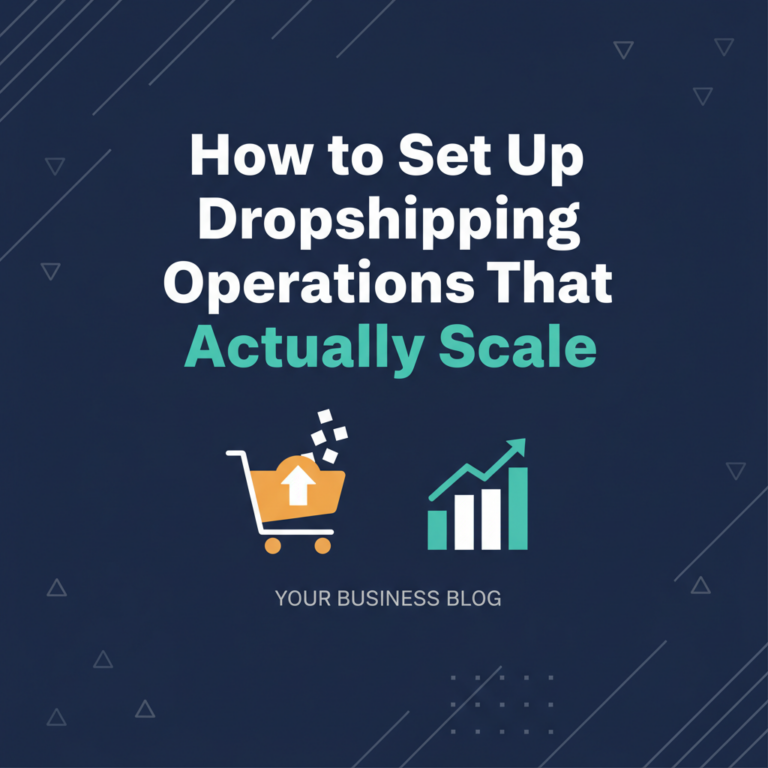 How to Set Up Dropshipping Operations That Actually Scale