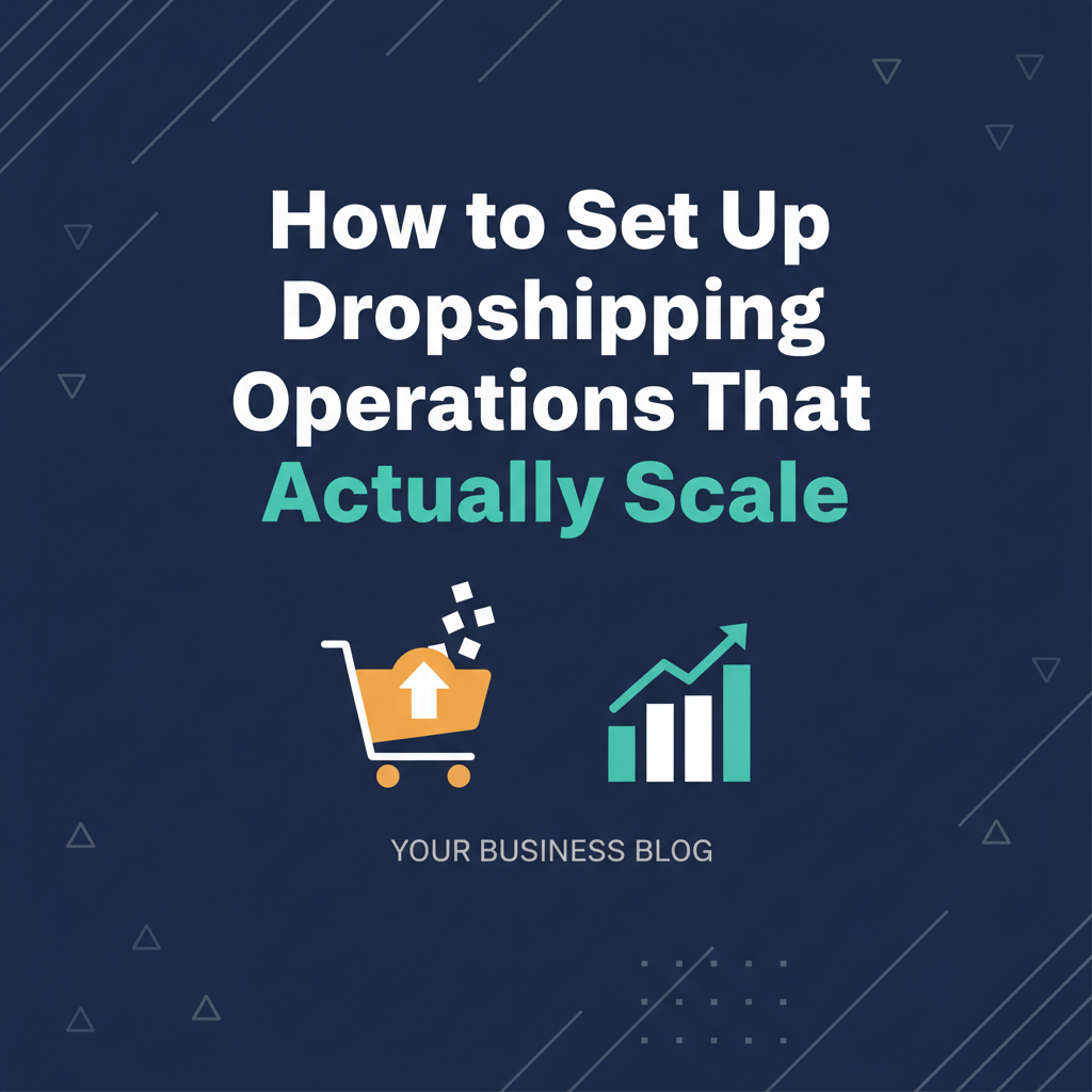 How to Set Up Dropshipping Operations That Actually Scale