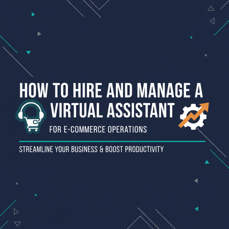 How to Hire and Manage a Virtual Assistant for E-commerce Operations