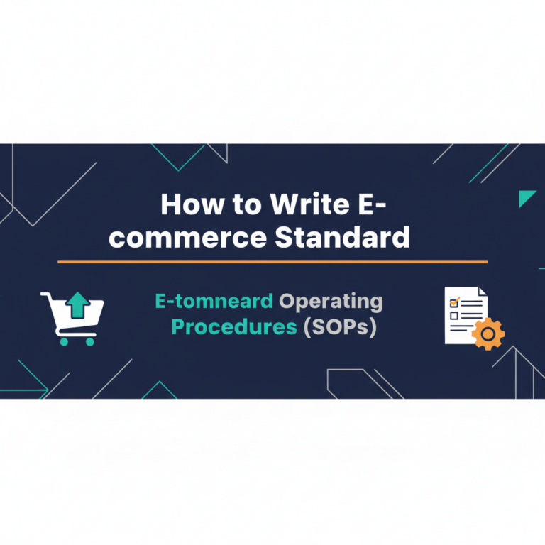 How to Write E-commerce Standard Operating Procedures (SOPs)