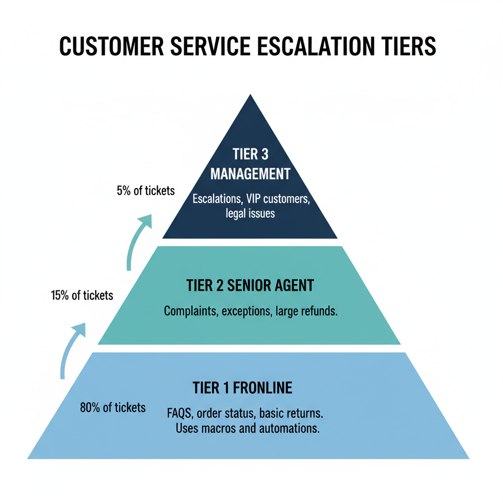 shopify customer service workflow tiers