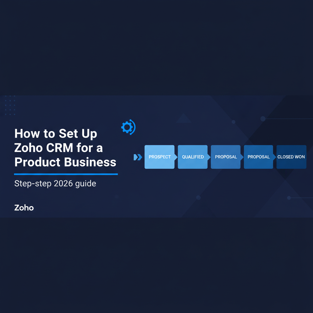 How to set up Zoho CRM for a product business hero banner