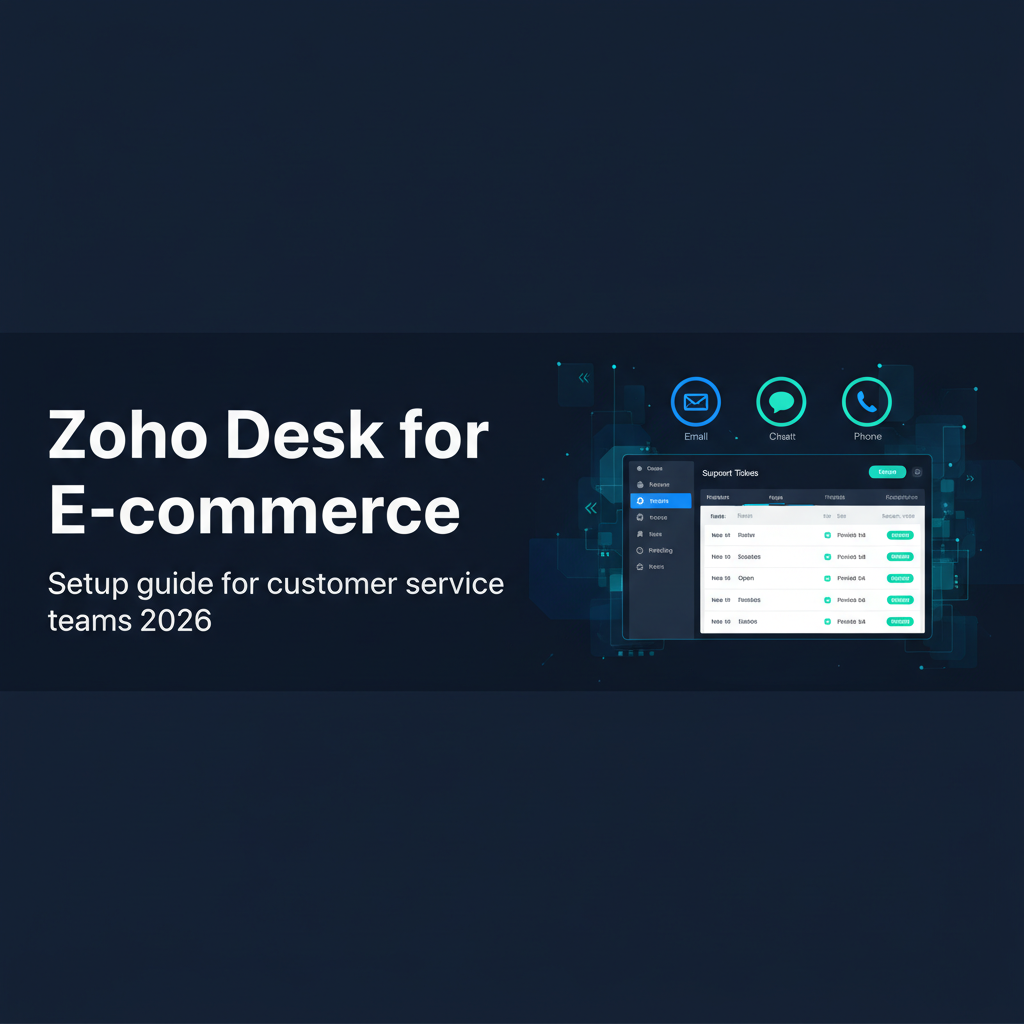Zoho Desk for e-commerce setup guide hero banner