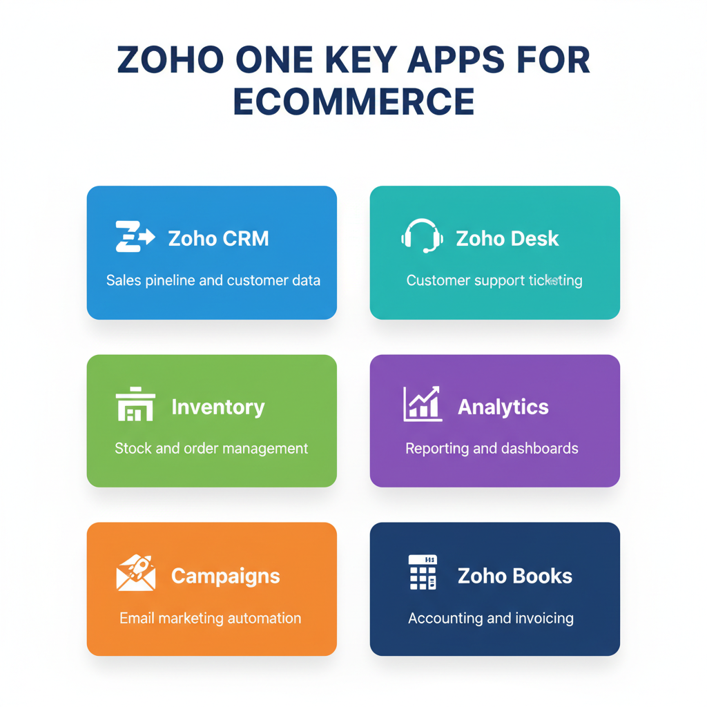 zoho one review ecommerce apps