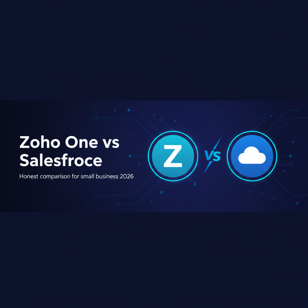 Zoho One vs Salesforce for small business hero banner
