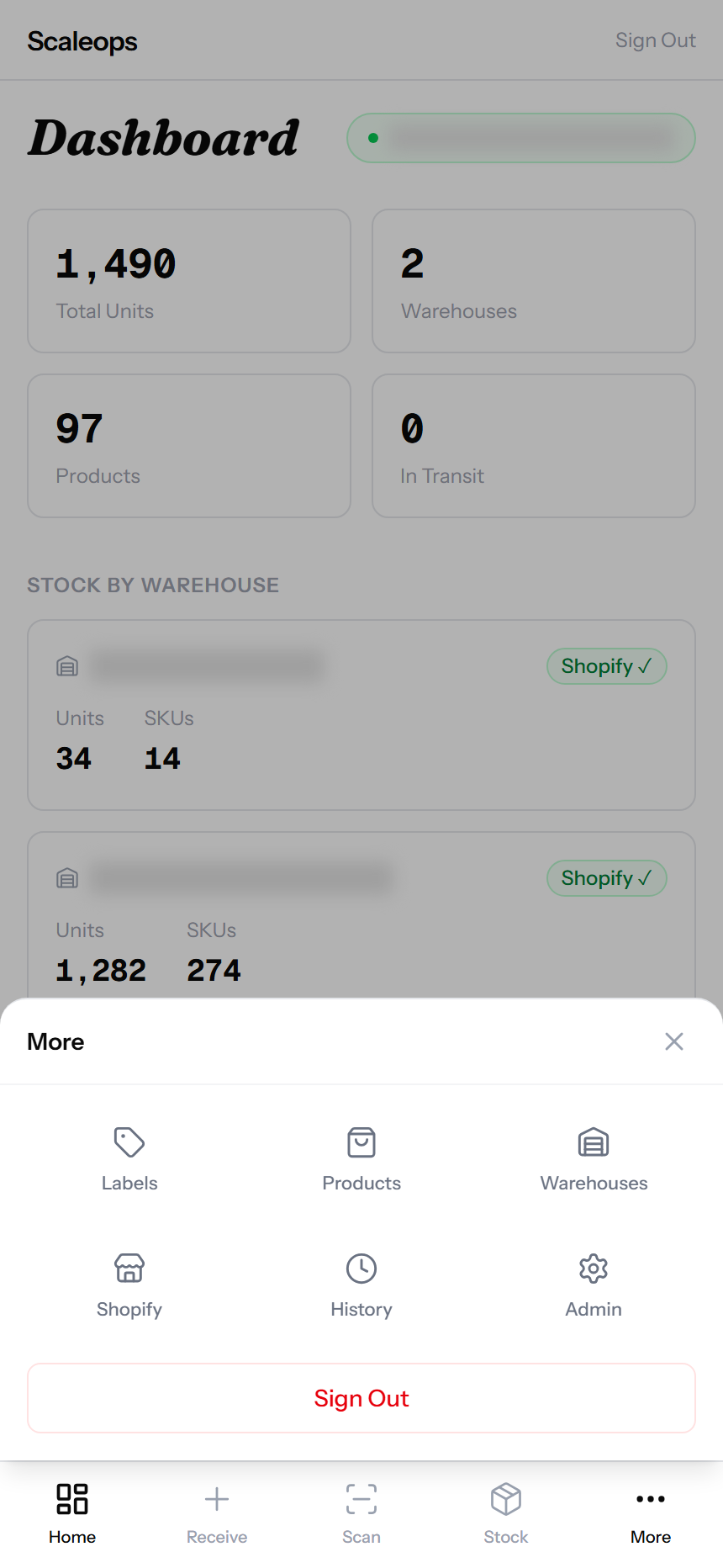 Mobile bottom tab bar