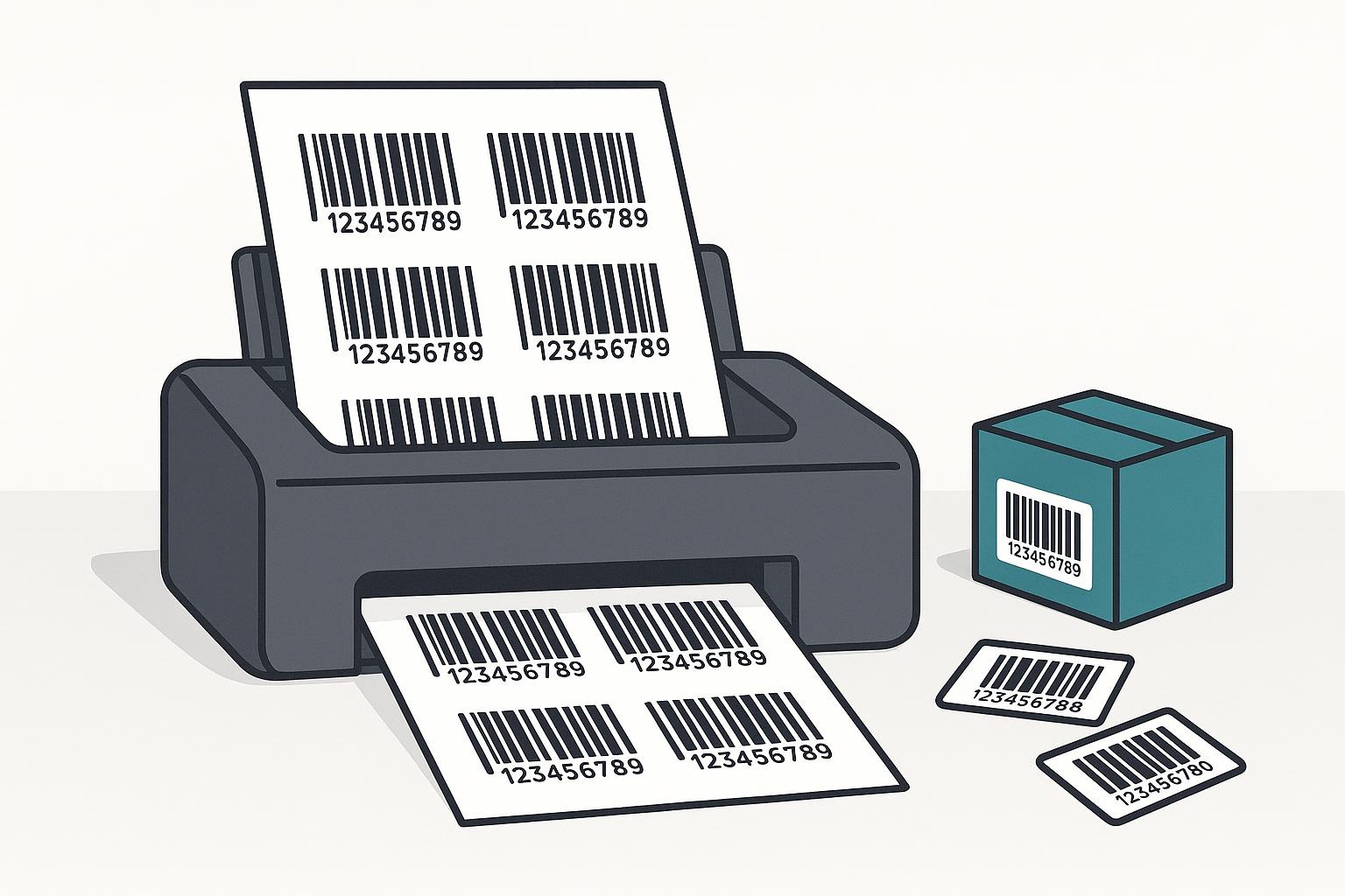 Printing barcode labels on a normal printer to set up a barcode inventory system in Pakistan