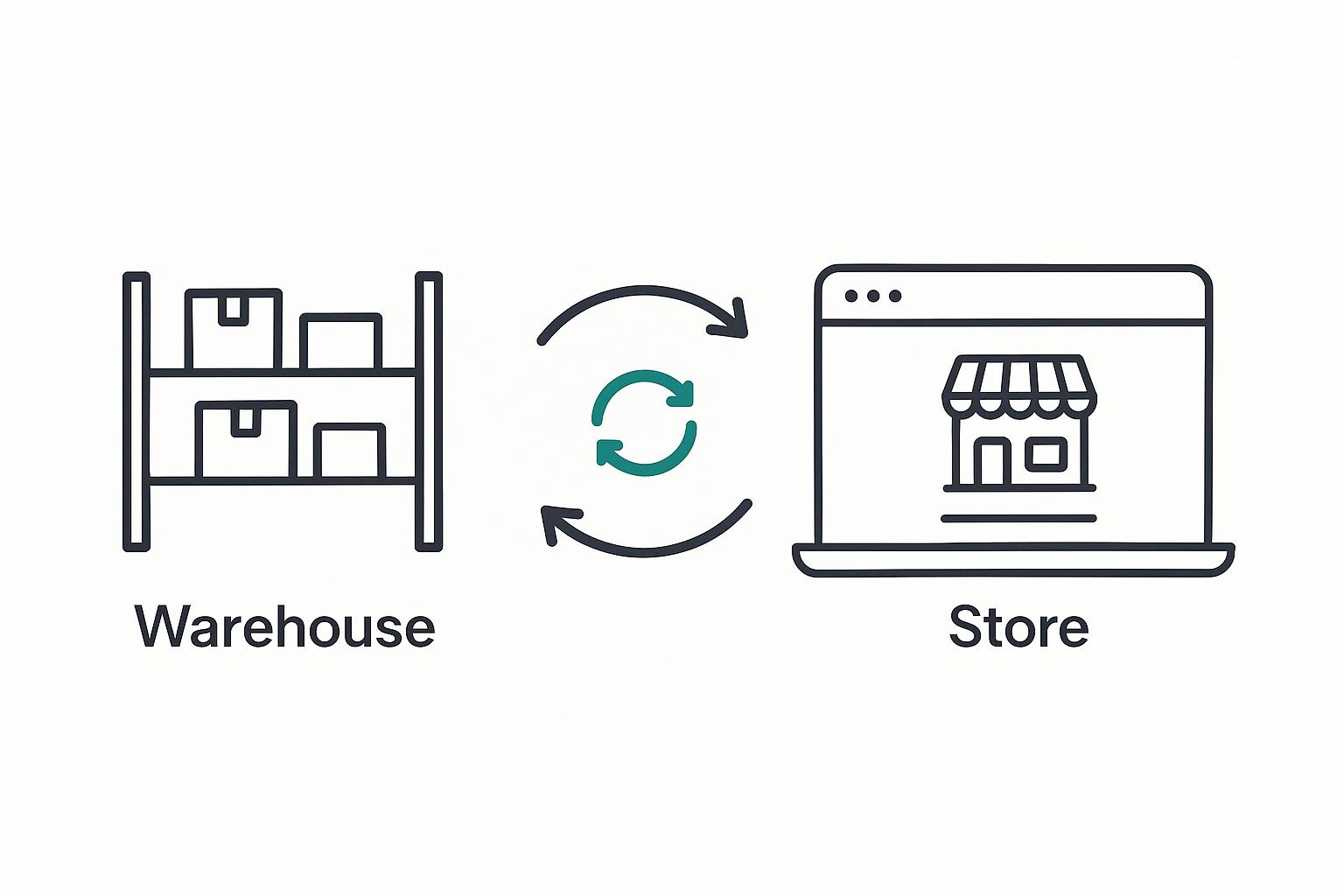 Real-time stock sync between warehouse and Shopify store to stop overselling